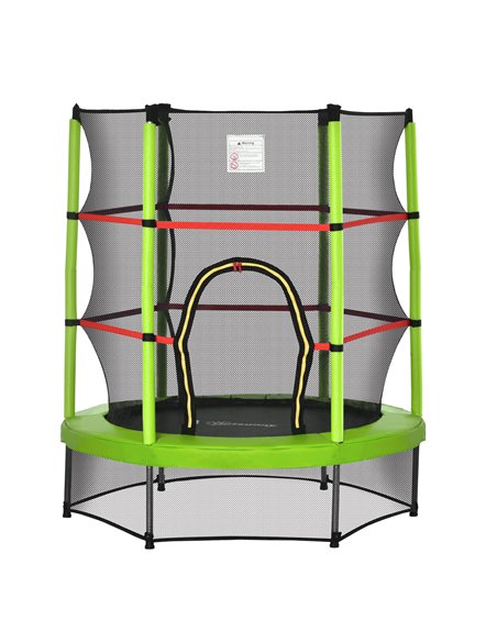 HOMCOM 5.2FT/63 Inch Kids Trampoline with Enclosure Net, Green 342-032GN - pic 68029 | FastDaddyshop
