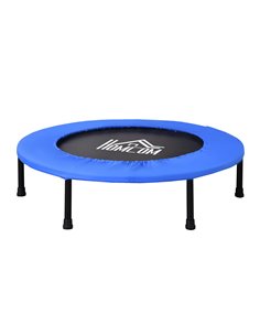 HOMCOM Trampoline Aerobic Rebounder Indoor Outdoor Fitness Round Jumper 91cm, Compact, w/ Sponge Edge, Blue A00-007V02