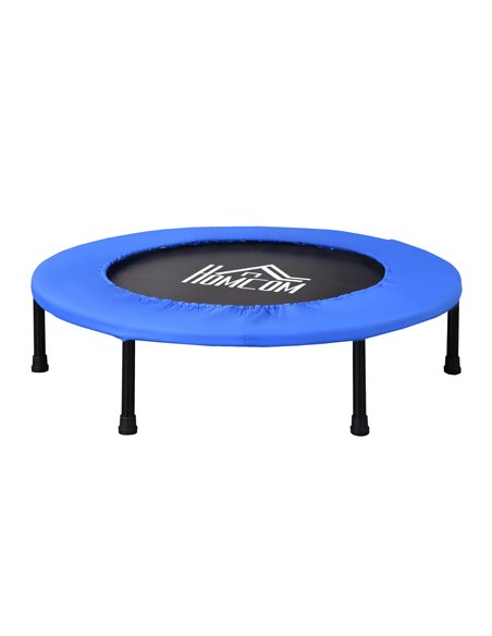 HOMCOM Trampoline Aerobic Rebounder Indoor Outdoor Fitness Round Jumper 91cm, Compact, w/ Sponge Edge, Blue A00-007V02 - pic 68047 | FastDaddyshop