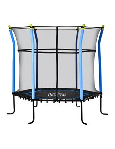 HOMCOM 5.2FT / 63 Inch Kids Trampoline With Enclosure Net, Blue 342-007V01BU