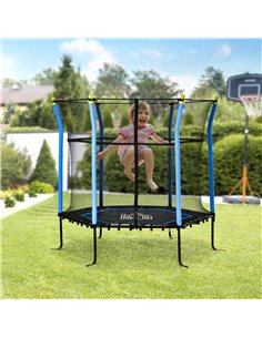 HOMCOM 5.2FT / 63 Inch Kids Trampoline With Enclosure Net, Blue 342-007V01BU 2