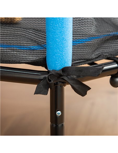 HOMCOM 5.2FT / 63 Inch Kids Trampoline With Enclosure Net Mini Indoor Outdoor Trampolines for Child Toddler Age 3 - 10 Years Blu - pic 68082 | FastDaddyshop