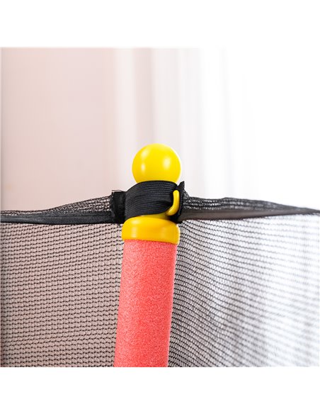 HOMCOM 5.2FT / 63 Inch Kids Trampoline With Enclosure Net Mini Indoor Outdoor Trampolines for Child Toddler Age 3 - 10 Years Red - pic 68091 | FastDaddyshop