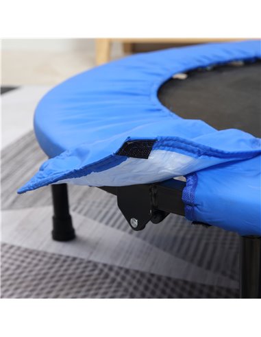 HOMCOM Φ100cm Foldable Mini Fitness Trampoline, Blue and Black A00-007V04