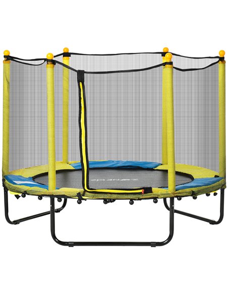 HOMCOM 4.6FT / 55 Inch Kids Trampoline with Enclosure Safety Net, Yellow 342-066V00YL - pic 68119 | FastDaddyshop