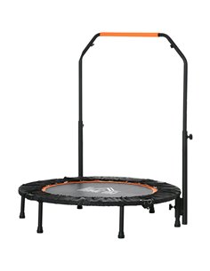 HOMCOM 40'' Foldable Mini Fitness Trampoline, Black - Orange A71-034V00BK