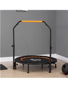 HOMCOM 40'' Foldable Mini Fitness Trampoline, Black - Orange A71-034V00BK 2