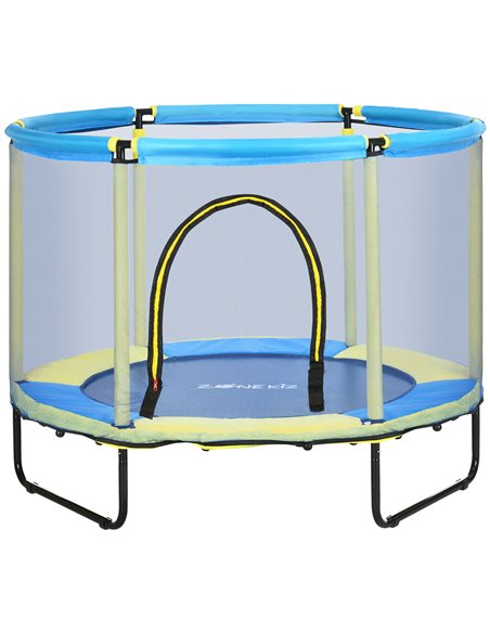 ZONEKIZ 140 cm Kids Trampoline Indoor Bouncer Jumper, Blue 342-069V00BU - pic 68146 | FastDaddyshop