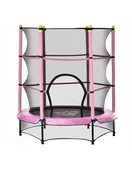 HOMCOM 5.2FT Kids Trampoline with Safety Enclosure, Pink 342-008V01PK - pic 68155 | FastDaddyshop