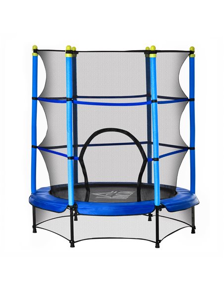 HOMCOM Junior Trampoline with Safety Net, Indoor-Outdoor Bouncer, Blue 342-008V01BU - pic 68164 | FastDaddyshop