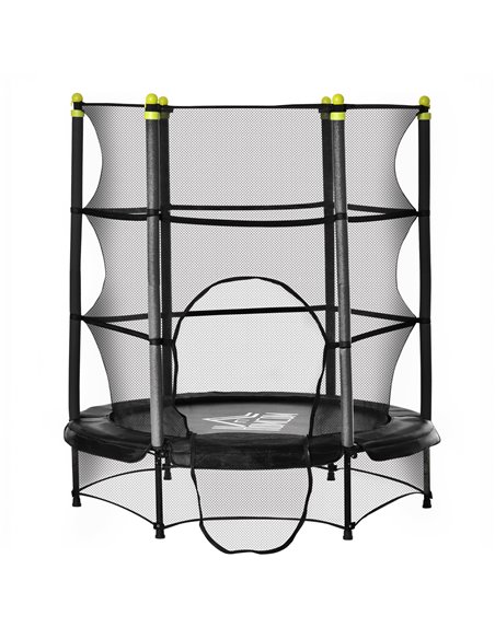 HOMCOM 5.2FT Kids Trampoline with Safety Enclosure, Indoor Outdoor Toddler Trampoline for Ages 3-10 Years, Black 342-008V01BK - pic 68173 | FastDaddyshop