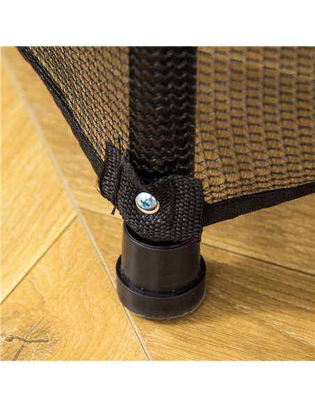 HOMCOM 5.2FT Kids Trampoline with Safety Enclosure, Indoor Outdoor Toddler Trampoline for Ages 3-10 Years, Black 342-008V01BK - pic 68180 | FastDaddyshop