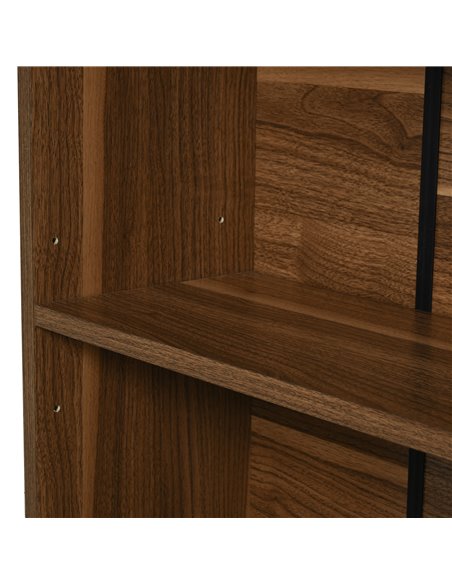 HOMCOM Wooden 2 Tier Storage Unit Shelf Bookshelf Bookcase Cupboard Cabinet Walnut 02-0597 - pic 68199 | FastDaddyshop