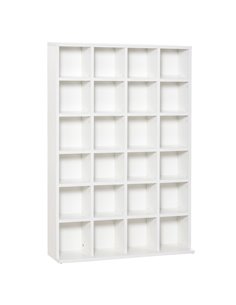 HOMCOM 480 CD / 312 DVD Storage Shelf Rack Media Storage Unit, White 831-040WT