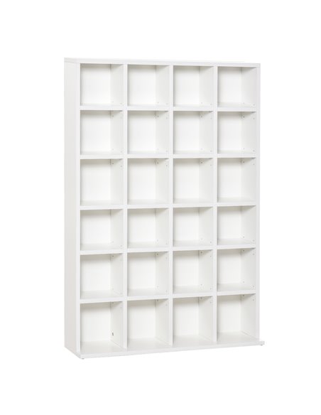 HOMCOM 480 CD / 312 DVD Storage Shelf Rack Media Storage Unit, White 831-040WT - pic 68255 | FastDaddyshop
