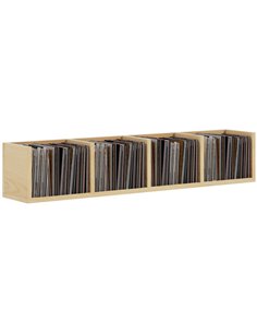 HOMCOM Wall Mount 84 CD / 56 DVD/Blu-ray/ Media Storage Rack, Natural Wood Colour 833-134