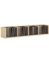 HOMCOM Wall Mount 84 CD / 56 DVD/Blu-ray/ Media Storage Rack, Natural Wood Colour 833-134