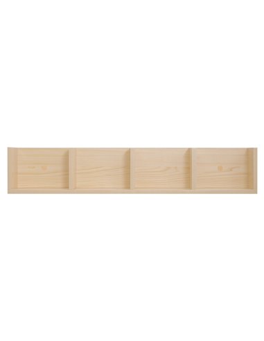 HOMCOM Wall Mount 84 CD / 56 DVD/Blu-ray/ Media Storage Rack 4 Cubes Wooden Shelf Organizer Unit Bookcase Display (Natural Wood 
