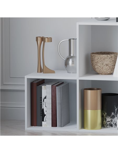 HOMCOM 3-Tier 6 Cube Step Storage Unit, Particle Board Bookcase and Organiser for Home Office, White 833-421WT - pic 68296 | FastDaddyshop