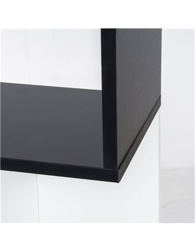 HOMCOM 5-Tier S-Shaped Bookcase, Stylish Storage and Display Shelving, Modern Room Divider, Black 833-450BK