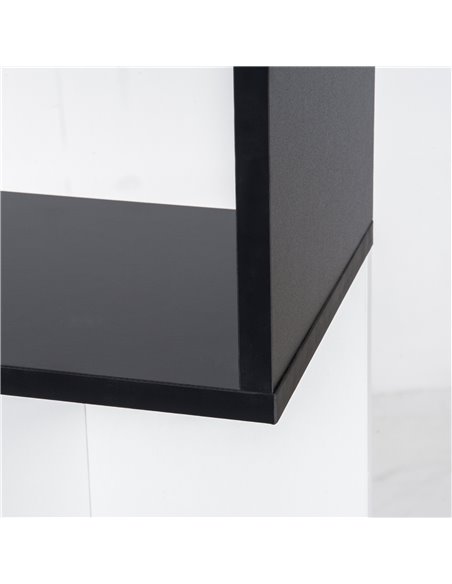 HOMCOM 5-Tier S-Shaped Bookcase, Stylish Storage and Display Shelving, Modern Room Divider, Black 833-450BK - pic 68325 | FastDaddyshop