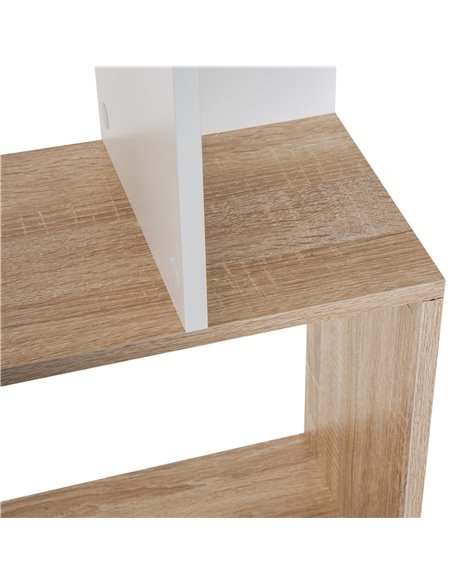 HOMCOM 5-tier Bookcase Storage Display Shelving S Shape design Unit Divider White 833-450 - pic 68333 | FastDaddyshop