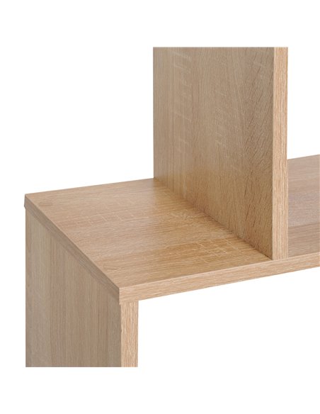 HOMCOM S Shape Wooden Storage Display with 6 Shelves, Room Divider Unit, Bookshelf, Bookcase, Oak 833-382 - pic 68342 | FastDaddyshop