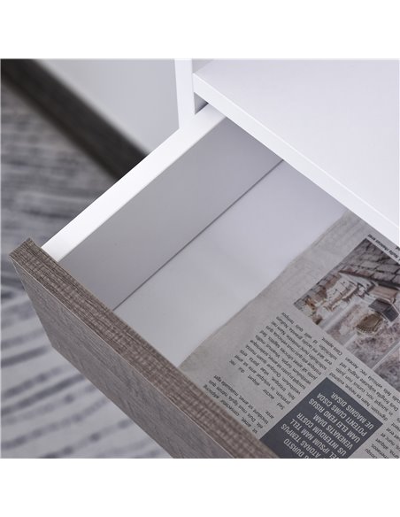 HOMCOM Multi-Shelf Modern Bookcase Freestanding Storage w/ Drawer 6 Shelves Wood Legs Home Office Display Furniture Stylish Whit - pic 68442 | FastDaddyshop