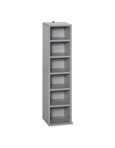 HOMCOM 204 CD Set of 2 Media Display Shelf Unit, Grey 833-872GY