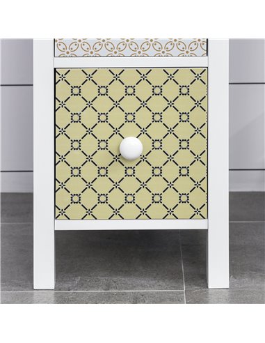 HOMCOM Chest of Drawers, 4 Drawer Dresser, Storage Organizer Toilet Tissue Cabinet for Bedroom, Bathroom