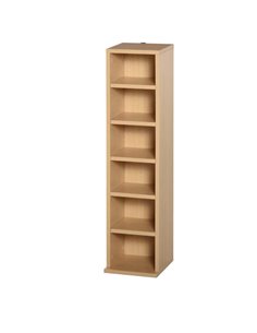 HOMCOM 204 CD Media Display Shelf Unit, Set of 2, Natural Wood Color 833-872ND