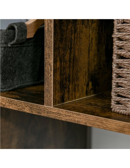 HOMCOM Rustic Brown 3-Tier Bookcase, Storage Shelf Display Rack Organizer for Home Office, Living Room, Playroom 838-098 - pic 68531 | FastDaddyshop