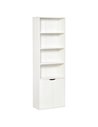 HOMCOM 2 Door 4 Shelves Tall Bookcase Modern Storage Cupboard, White 836-483WT