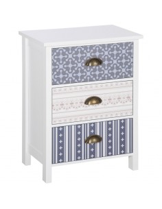 Homcom Chest of Drawers, 3-Drawer Dresser, with Metal Handles