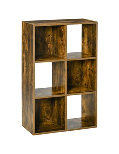 HOMCOM Industrial Style Storage Shelf, Bookcase, Bookshelf, Rustic Brown 838-185