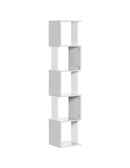 HOMCOM Modern 5-Tier Bookshelf, Freestanding Bookcase Storage Shelving for Living Room Home Office Study, Light Grey 836-538LG - pic 68597 | FastDaddyshop