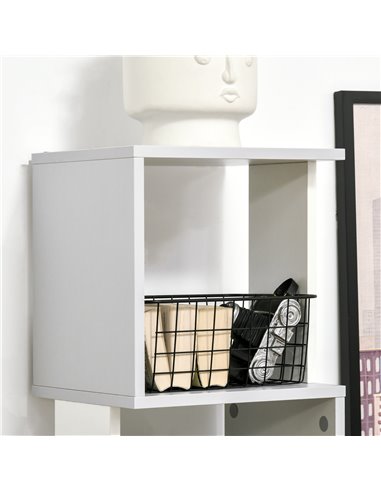 HOMCOM Modern 5-Tier Bookshelf, Freestanding Bookcase Storage Shelving for Living Room Home Office Study, Light Grey 836-538LG