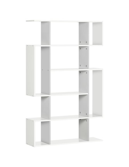 HOMCOM Modern Bookshelf, 5-Tier Bookcase with 13 Open Shelves, White 836-542WT - pic 68614 | FastDaddyshop