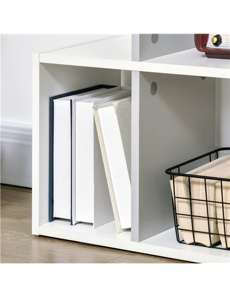 HOMCOM Modern Bookshelf, 5-Tier Bookcase with 13 Open Shelves, Freestanding Decorative Storage for Home Office, Study - White 83 - pic 68622 | FastDaddyshop