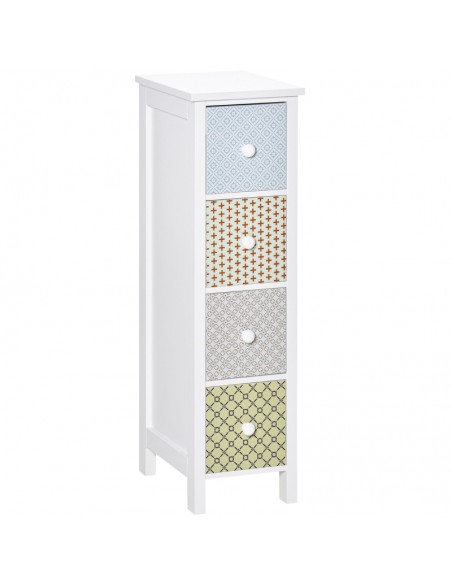 Homcom 4-Drawer Dresser, Storage Organizer - pic 6863 | FastDaddyshop