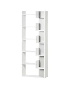 HOMCOM Modern Book Shelf with 11 Open Shelves, 6-Tier Bookcase, White 836-541V02LG