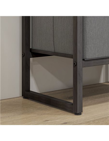 HOMCOM Industrial Bookcase 4-Tier Storage Shelf with 2 Fabric Drawers and Metal Frame for Living Room, Bedroom, Rustic Brown 838 - pic 68685 | FastDaddyshop