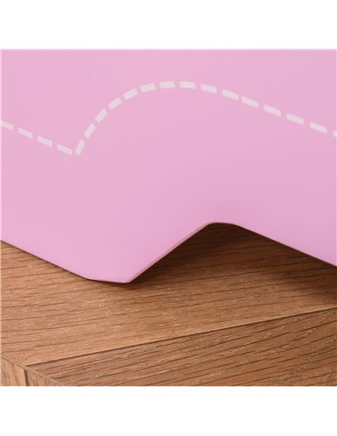 HOMCOM MDF Kids Castle Design Kids Single Bed Pink 311-015