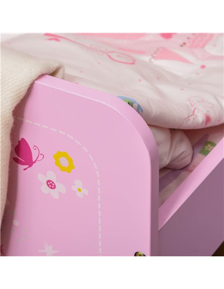 HOMCOM MDF Kids Castle Design Kids Single Bed Pink 311-015 - pic 68694 | FastDaddyshop