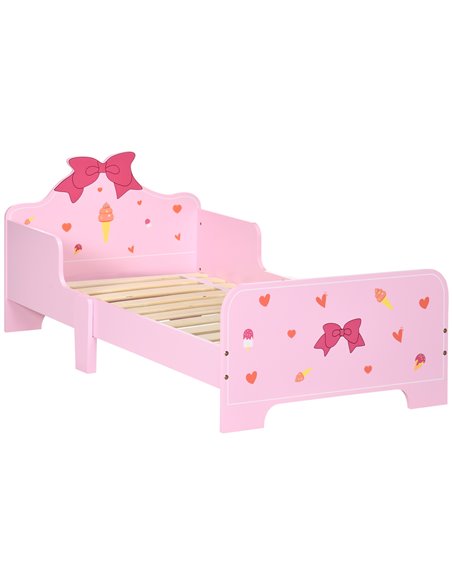ZONEKIZ Princess-Themed Toddler Bed with Safety Side Rails, Pink 313-004V00PK - pic 68722 | FastDaddyshop