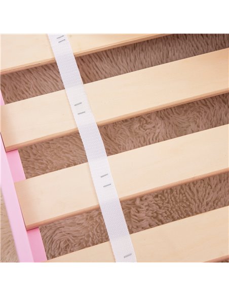 ZONEKIZ Princess-Themed Toddler Bed with Safety Side Rails and Slats, Cute Patterns, Kids Bedroom Furniture, Pink, 143 x 74 x 59 - pic 68730 | FastDaddyshop