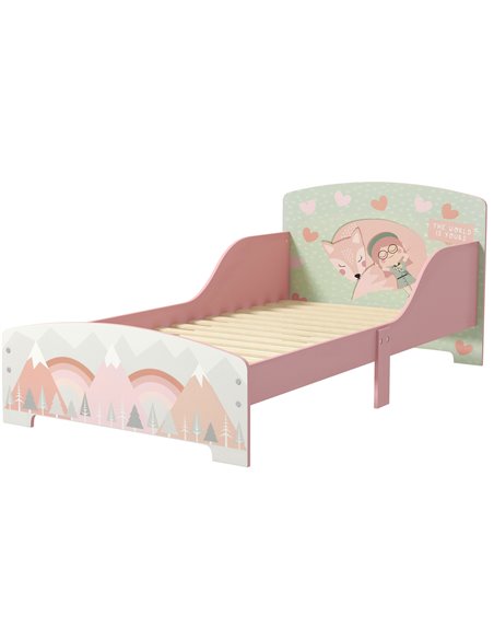 ZONEKIZ Toddler Bed Frame, Kids Bedroom Furniture for Ages 3-6 Years, Pink 313-008V00PK - pic 68749 | FastDaddyshop