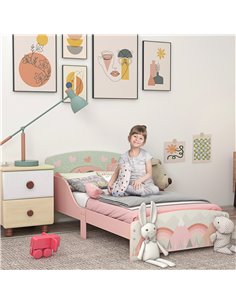 ZONEKIZ Toddler Bed Frame, Kids Bedroom Furniture for Ages 3-6 Years, Pink 313-008V00PK 2