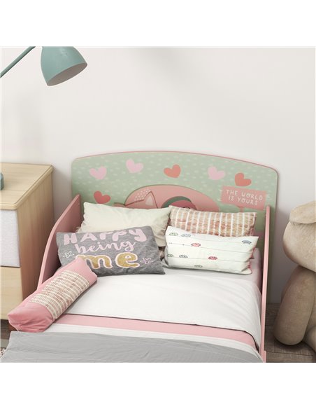 ZONEKIZ Toddler Bed Frame, Kids Bedroom Furniture for Ages 3-6 Years, Pink 313-008V00PK - pic 68755 | FastDaddyshop