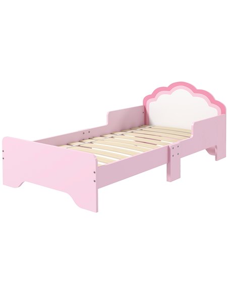 ZONEKIZ Toddler Bed Frame, Princess Bed for Kids, Cloud Design, 143 x 74 x 55 cm, Pink 313-013V00PK - pic 68776 | FastDaddyshop